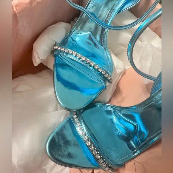 🦢Miu Miu ankle shoes sandals with crystals  size 38 worn once - Picture 6 of 11